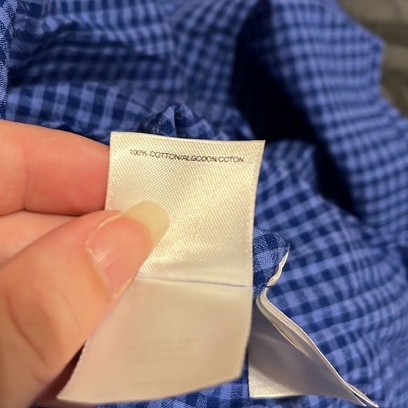 Nwt Anne Klein Blue Button Down Shirt Size 0X - Picture 7 of 7